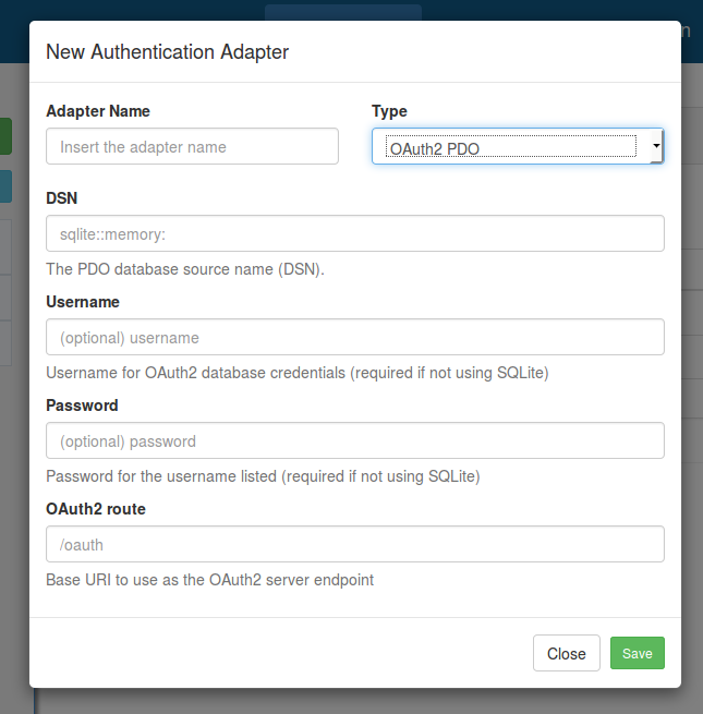 PDO adapter